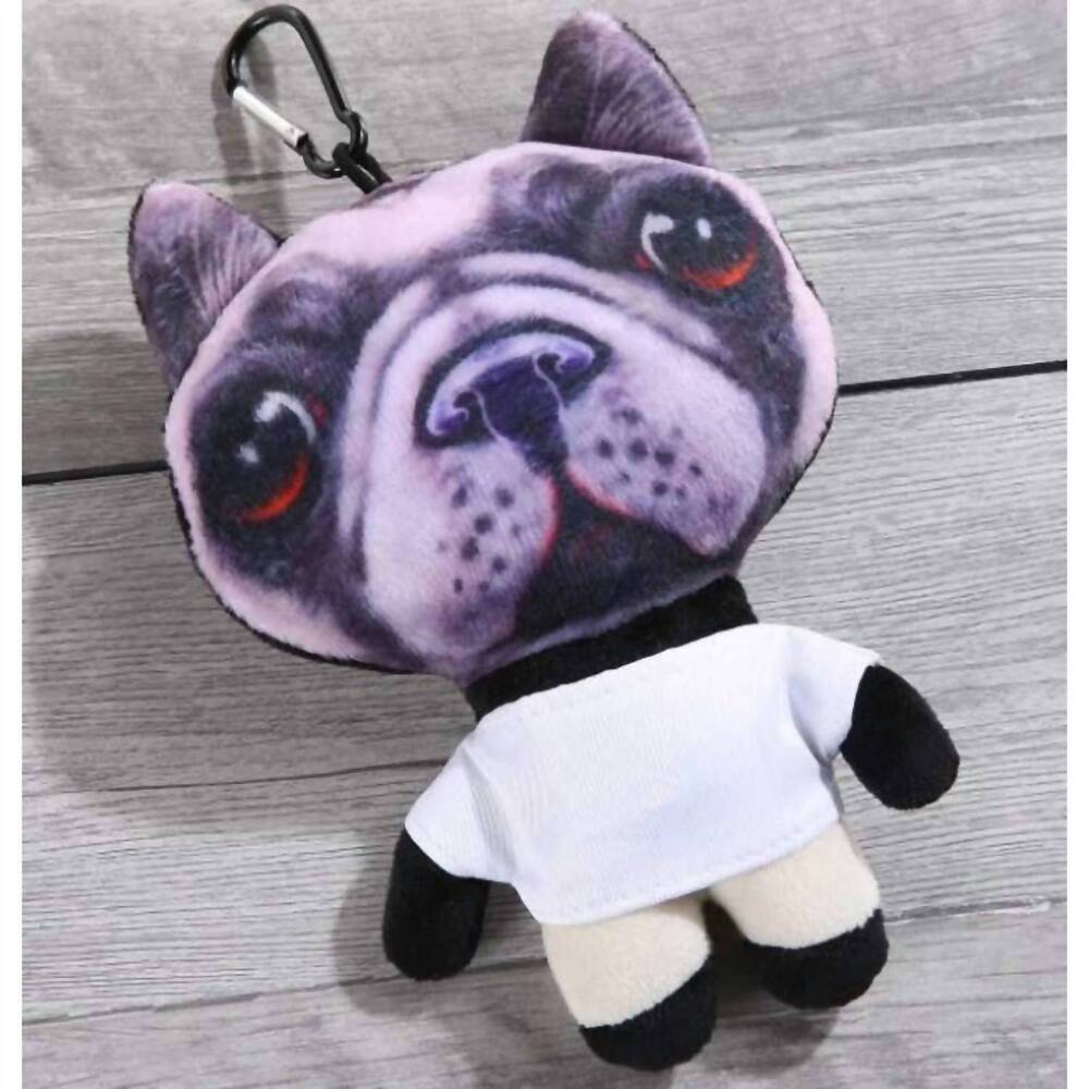 NEW MAD STYLE women's mad dog pug jumbo stuffed 3d key fob keyring in animal pri